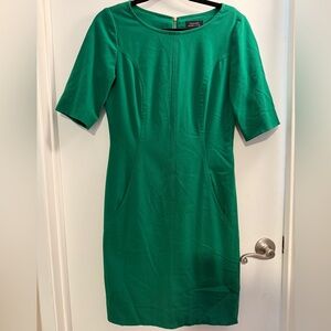 Tahari Green Women's Sheath Dress, Pockets, Sz 6